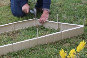 10cmX30cm 10 pièces durable facile à assembler module durable <span class=keywords><strong>bordure</strong></span> de <span class=keywords><strong>jardin</strong></span> en métal <span class=keywords><strong>bordure</strong></span> en 3 couleurs - Product Image 6