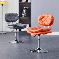 Chaise de technicien en manucure moderne et tendance Table de salon avec dossier réglable Tabouret de beauté rotatif pour bureau, bar ou salon