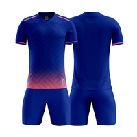 Maillot de football d'été Paris Sportswear, service OEM, respirant, séchage rapide, 100% polyester, coupe automatisée, ensemble uniforme