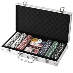 Jeu de jetons de Poker de luxe, étui à puces en aluminium 300