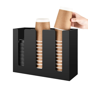 ที่ใส่แก้วกาแฟอะคริลิค <span class=keywords><strong>3</strong></span> <span class=keywords><strong>ช่อง</strong></span> สำหรับใส่แก้<span class=keywords><strong>ว</strong></span>กระดาษและฝาปิด แบบใส <span class=keywords><strong>ว</strong></span>างบนเคาน์เตอร์ - Product Image 5