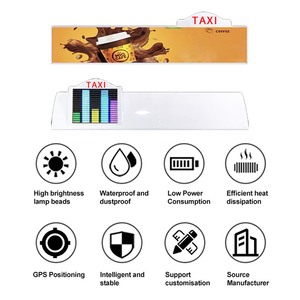 Lumière de toit de taxi avec GPS et Beidou, mode double, cluster sans fil, matériau PC, garantie dix ans - Product Image 5