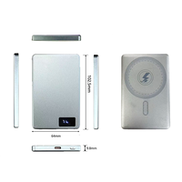 Batterie externe magnétique ultra-fine 22,5 W 5000 mAh 10000 mAh compatible avec iPhone, chargeur sans fil portable rapide 5000 mAh, logo personnalisé