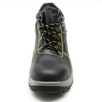 Chaussures de sécurité en cuir véritable avec embout en acier, bottes anti-écrasement, bottes imperméables, chaussures de sécurité pour le travail en forêt pour hommes