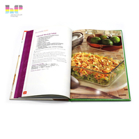Livre de recettes alimentaires à couverture rigide de couleur personnalisée d'usine/livret/livre de recettes/impression de menus de restaurant