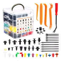 Kit universel de 1240 clips et attaches, 32 tailles, rivets en nylon pour pare-chocs, rivets de panneau de porte, rivets en plastique avec attache de câble à verrouillage