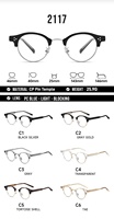 Monture de lunettes semi-cerclées professionnelle TR90 CP avec verres PC anti-lumière bleue pour montage de verres de prescription