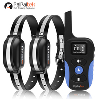 Collier de dressage pour chien à distance 1000M, étanche IPX7, en plastique écologique, 3 canaux, rechargeable, avec vibrations, bip et électrochoc, pour toutes races
