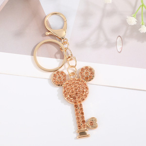 Portachiavi Promozionale a Forma <span class=keywords><strong>di</strong></span> Chiave con Orecchie <span class=keywords><strong>di</strong></span> <span class=keywords><strong>Topolino</strong></span> in Metallo e Cristallo, Accessorio per Borse - Product Image 4