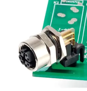 ขั้วต่อ M12 X Code แบบ 8 ขา IP67 สำหรับแผงวงจรพิมพ์ ตัวเมีย แบบมุมฉาก ติดต่อผู้จัดจำหน่าย - Product Image 1