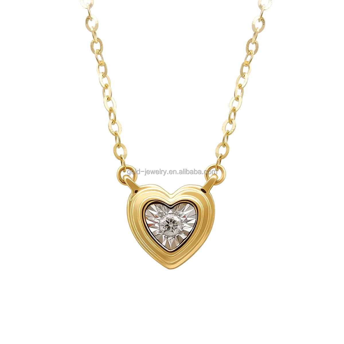 Romantische Hart Vorm Hangende Ketting 18K Real Gold Ketting Hanger Natuurlijke Diamant Vrouwen Sieraden 18K Wit Gouden Ketting