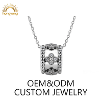 Collier pendentif en argent avec cluster de CZ carrés, double chaîne, bijoux fins, collier pendentif CZ, bijoux en acier inoxydable 316L