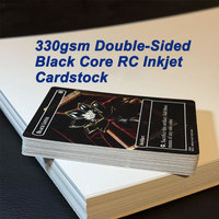 Carta fotografica inkjet a doppio lato con nucleo nero 2027 COLORWAY, carta RC da 380 micron per carte collezionabili e carte proxy