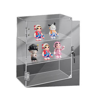 <span class=keywords><strong>Vitrine</strong></span> acrylique murale POP étagères claires objets de collection <span class=keywords><strong>vitrine</strong></span> <span class=keywords><strong>vitrine</strong></span> pour boîte de rangement noir - Product Image 1