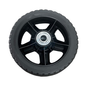 6x1.5'' Push Lawn Mower Wheels, 6 Inch Spoked Plastic Wheel and Tire for Lawnmower and DIY <b>Trolley</b> Wagon Cart - Product Image 4
