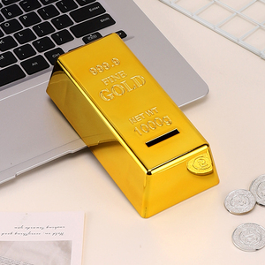 Tirelire personnalisée avec logo pour la décoration de la maison, style lingot d'or, en plastique de haute qualité, vente en gros d'usine - Product Image 2