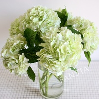 Bunga Hydrangea Buatan Besar Berlapis Sentuhan Realistis yang Dapat Dicuci, Rangkaian Bunga Mirip Asli untuk Dekorasi Pernikahan, Hotel, Rumah, dan Acara