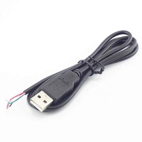 Usb Tipe A 2.0 Semi selesai kawat ujung terbuka ekor laki-laki ke babi dengan kabel timah 2 4 5 inti