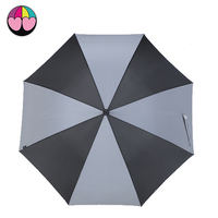 Parapluie Réfléchissant en Gros, Vente Chaude, Parapluie Droit, Tube en Fer, pour Adultes, en Pongee, Semi-automatique, 102cm