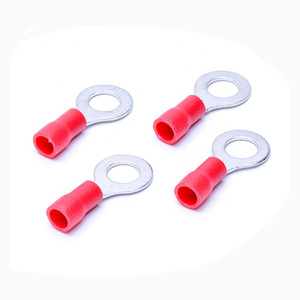 Brass <b>Circle</b> Cable Lug Wire Crimp Connector Electric Stamping Round Terminal Insulated <b>Ring</b> Spade Terminal - Product Image 2