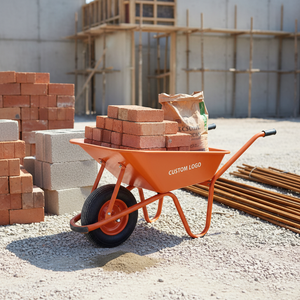 4.00-8 न्यूमेटिक टायर निर्माण गार्डन व्हील बैरो के साथ भारी शुल्क गैल्वेनाइज्ड व्हीलबैरो - Product Image 1