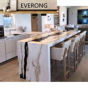 Comptoir <span class=keywords><strong>de</strong></span> <span class=keywords><strong>travail</strong></span> préfabriqué Ev Décoration intérieure Comptoirs <span class=keywords><strong>de</strong></span> <span class=keywords><strong>cuisine</strong></span> en marbre blanc panda naturel - Product Image 1