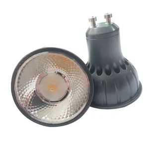 2020 haute qualité cob lentille mr16 gu10 anti-éblouissant cadre downlight 90mm découpe projecteur noir logement étroit de 10 degrés angle de faisceau