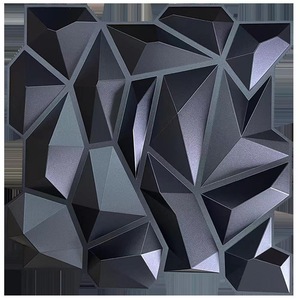 Hiện đại <span class=keywords><strong>3D</strong></span> PVC Panel tường hình học kim cương hình dạng cho nội thất không thấm nước Matt đen hình nền sticker cho phòng khách phòng ngủ - Product Image 6