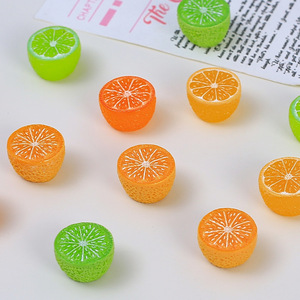 Ornamen Rambut Resin Miniatur Jeruk 3D Kawaii Buatan untuk Souvenir dan Barang Bertema Buah - Product Image 3