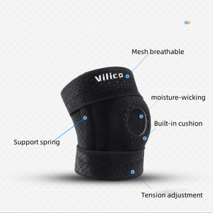 Rodilleras de Baloncesto Cómodas, Suaves, Transpirables, Ligeras, Ajustables, con Alivio de Presión y Soporte de Resorte para Protección de Atletas - Product Image 5