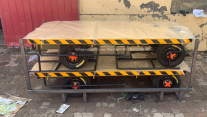 Carretilla de Plataforma de 4 Ruedas Usada en Almacén, <span class=keywords><strong>Carro</strong></span> de Transporte, Carretilla de Mano para Playa, <span class=keywords><strong>Carro</strong></span> Eléctrico de Jardín para 800-1000 kg - Product Image 6