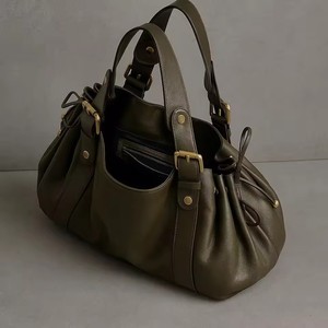 <span class=keywords><strong>Sac</strong></span> Fourre-Tout en <span class=keywords><strong>Cuir</strong></span> <span class=keywords><strong>Souple</strong></span> Délavé Vintage Mode <span class=keywords><strong>Femme</strong></span> Grande Capacité pour Navetteur Multi-Poches Bandoulière Messager - Product Image 4