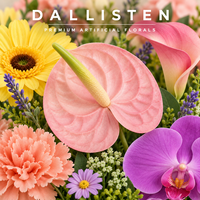 Dallisten Fleurs de mariage au toucher réel, arrangement floral au sol pour la cérémonie, l'allée, la décoration d'événements et de lieux, vente en gros
