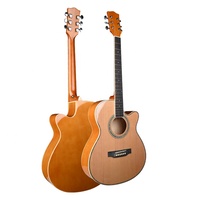Wholesale Musical Instrument Cedar Guitar 40 Inch Basswood Acoustic Guitar