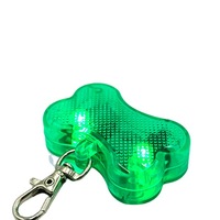 Pendentif lumineux en PVC en forme d'os de luxe, anti-perte, avec étiquette d'identification pour chiens et chats, lumière LED clignotante pour sac à dos d'animal de compagnie