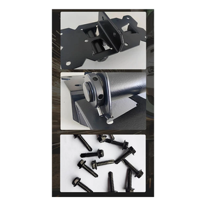 Bisagra de puerta de acero inoxidable de cierre automático, resistente, ajustable a 180 grados, con tornillos de instalación y herramienta de ajuste de giro para vallas - Product Image 3