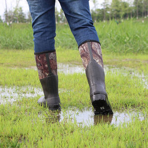 Bottes en caoutchouc pour hommes YL3656, durables, imperméables, isolées, bottes de pluie en néoprène, robustes, pour le travail en extérieur, le jardinage, la chasse. - Product Image 4
