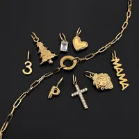 EMANCO – Nouveauté : Pendentifs Croix et Arbre en Acier Inoxydable Style Minimaliste, Chaîne à Maillons, Bijoux de Mode Féminins pour Festivals, Vente en Gros et Dropshipping