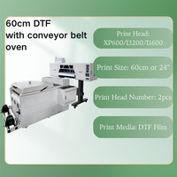 Mesin Printer DTF 60cm untuk Cetak Kaos, Printer Dual I3200 dengan Mesin Press Panas DTF
