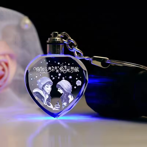 Customized Creative Crystal Crafts Company Annual Meeting Souvenir Crystal Key Chain