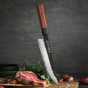 Nouveau couteau Sakimaru en acier inoxydable à haute teneur en carbone, couteau de cuisine japonais pour chef, couteau à sashimi, manche en bois rouge et corne de buffle - Product Image 2