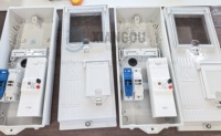Coffret du compteur triphasé STS, clavier, compteur prépayé triphasé, compteur en fibre de verre SMC, boîte électrique, extérieur, intérieur, étanche