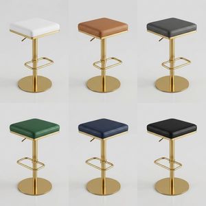 Tabouret de bar <span class=keywords><strong>pivotant</strong></span> réglable en hauteur en acier inoxydable pour usage commercial, design personnalisé, pour îlot de cuisine - Product Image 4