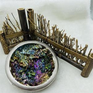 Arc-en-gros cristaux minéraux <span class=keywords><strong>de</strong></span> <span class=keywords><strong>bismuth</strong></span> <span class=keywords><strong>bismuth</strong></span> geode guérison <span class=keywords><strong>pierre</strong></span> pour décoration <span class=keywords><strong>de</strong></span> la maison - Product Image 2