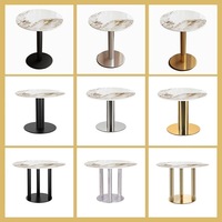 Mesa de Comedor de Piedra Sinterizada Comercial, Tamaño y Color Personalizados para Restaurante, Cafetería, Hotel