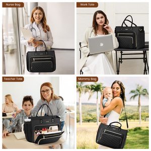 LOVEVOOK Grand <span class=keywords><strong>Sac</strong></span> Fourre-Tout de Voyage pour <span class=keywords><strong>Femme</strong></span> Imperméable Multi-Poches Sacoche pour Ordinateur Portable d'Infirmière et d'Étudiant 15,6 17 Pouces - Product Image 5