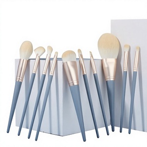 Ensemble <span class=keywords><strong>de</strong></span> 10 pinceaux <span class=keywords><strong>de</strong></span> maquillage Blue Bridge <span class=keywords><strong>avec</strong></span> des pinceaux en fibres synthétiques super douces pour le visage, le <span class=keywords><strong>fond</strong></span> <span class=keywords><strong>de</strong></span> <span class=keywords><strong>teint</strong></span>, les fards à paupières et plus encore - Ensemble complet - Product Image 1
