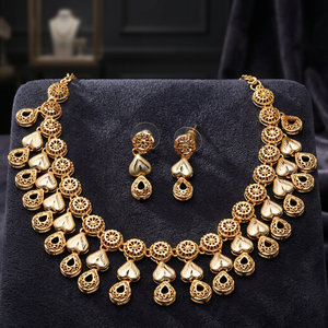Wholesale Fashion Necklaces 14K 18K 24K Gold Filled Turkish Design Jewelry Set, Brass Gold Plated Traditional Turkey Jewelry Set - Product Image 1