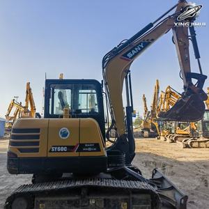 Excavadora de cadenas usada SANY 60, de segunda mano, marca original CHINA, excavadora de cadenas pequeña de 6 toneladas, excavadora usada. - Product Image 1