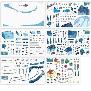 Set di 7 Adesivi con Gatti di un <span class=keywords><strong>Altro</strong></span> <span class=keywords><strong>Mondo</strong></span>, Scena in Miniatura 3D Fai-da-Te, Gioco Antistress - Product Image 4
